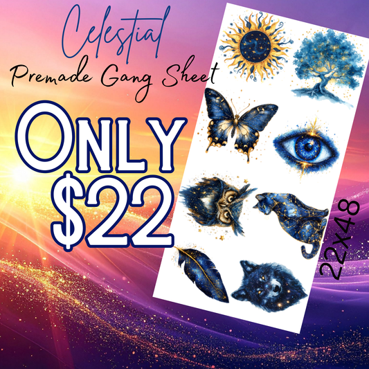 22x48 Celestial Premade DTF