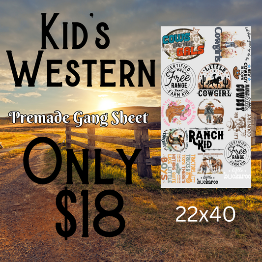 22x40 Kid's Western Premade