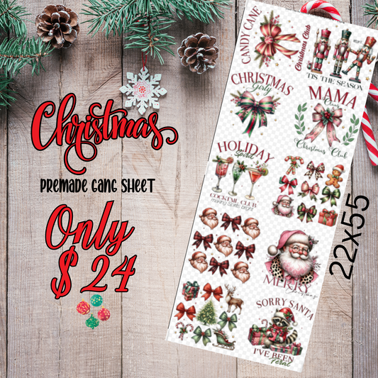 Christmas 22x55 Premade Gang Sheet