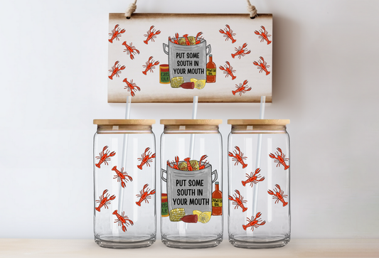 UVDTF 16oz CUP WRAP - Put Some South in Your Mouth