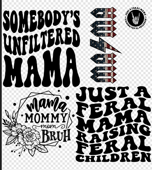 Mama Premade Gang Sheet 22x72