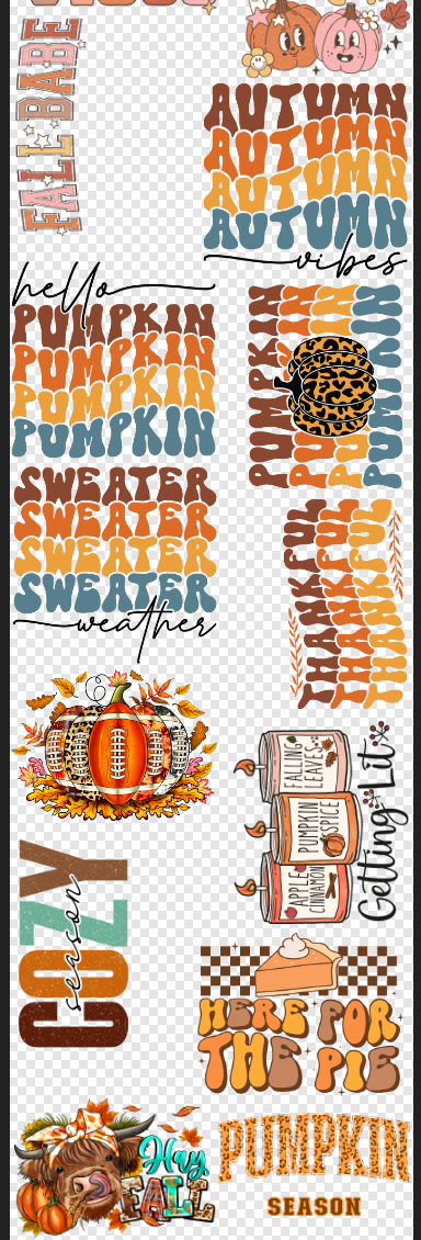 Fall 22x120 Premade Gang Sheet