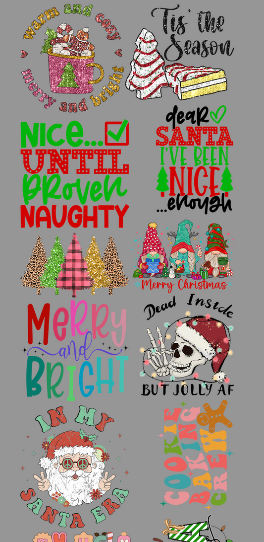 22x90 Christmas Premade Gang Sheet