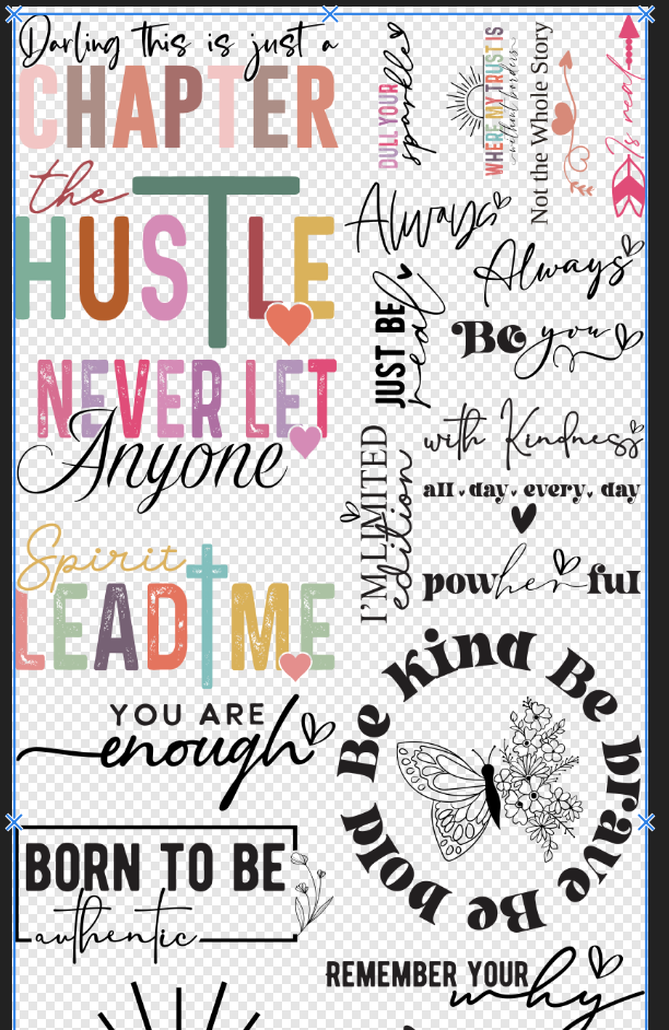 22x56 Inspirational with Sleeve Designs Premade Gang Sheet