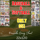 Softball & Baseball 22x120 Premade Gang Sheet