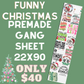 22x90 Funny Christmas Premade Gang Sheet