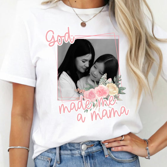 God made me a mama floral frames
