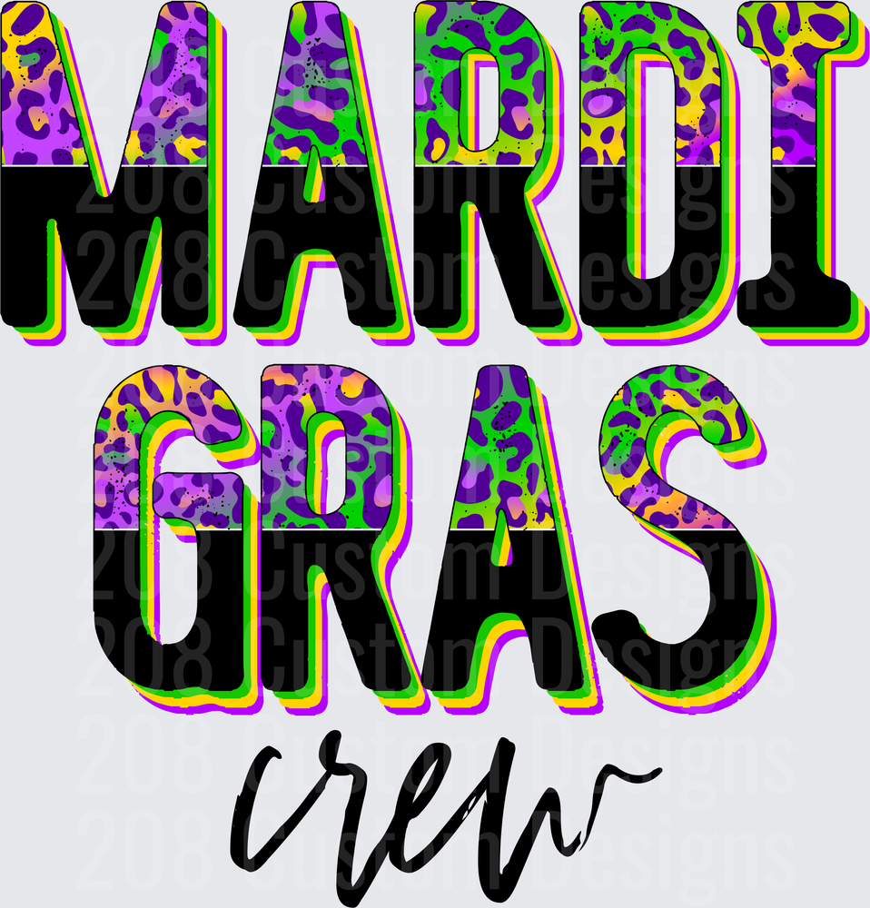 Mardi Gras Crew Colorful
