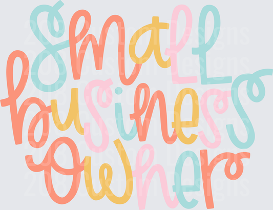 Shall We Get You Owner Colorful Typography Design