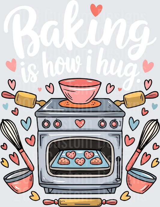 Baking Love Kitchen Oven with Heart-Shaped Cookies and Utensils