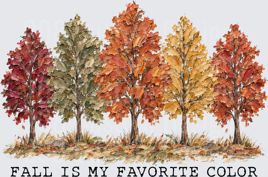 Fall Is My Favorite Color Autumn Trees Oil Painting