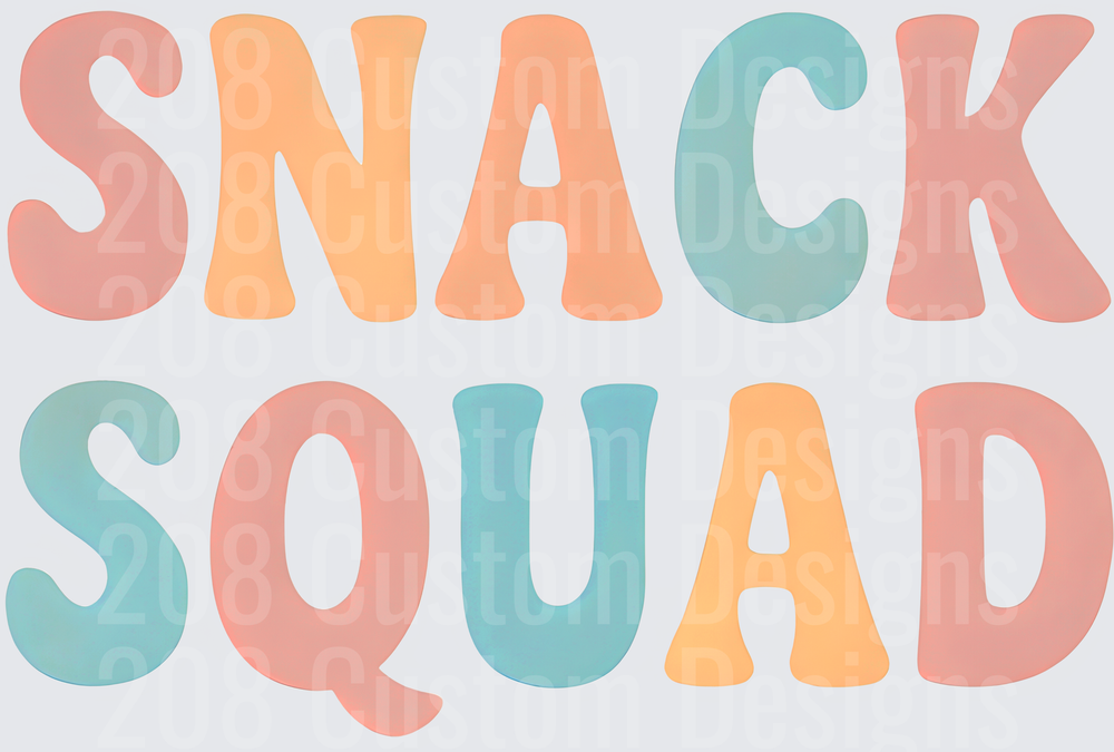 Snack Squad Retro Colorful Typography Design