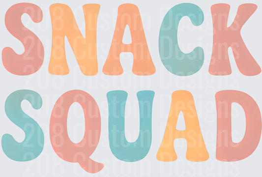 Snack Squad Retro Colorful Typography Design