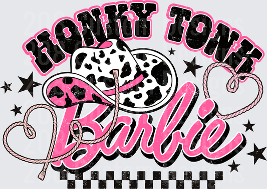 Honky Tonk Barbie Western Cowgirl Hat Pink Design