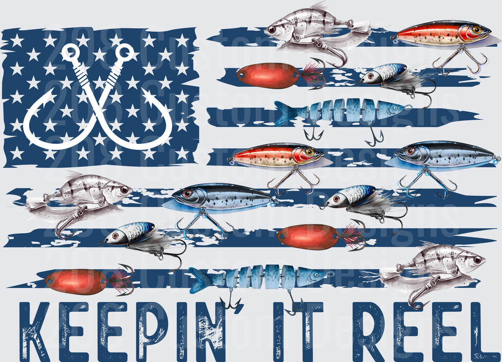American Flag Fishing Lures Keepin It Reel Design