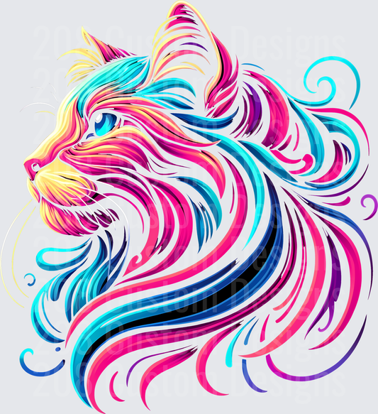 Colorful Abstract Cat