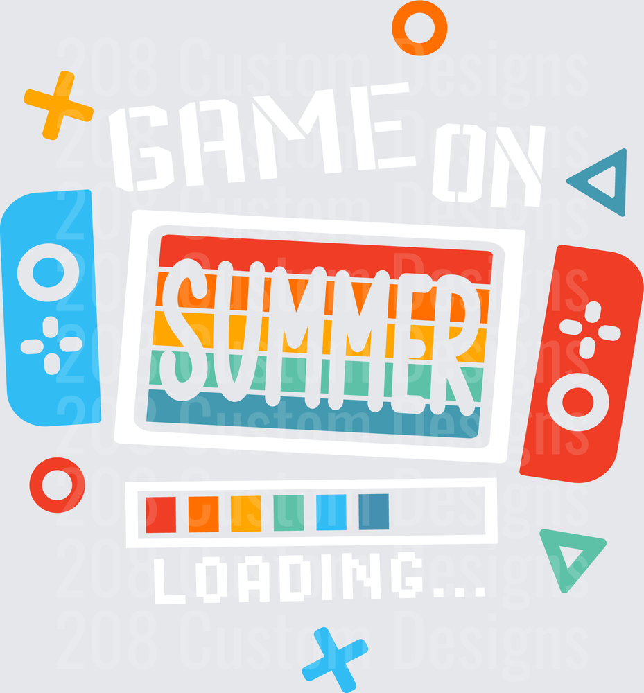 Summer Gaming Joy-Con Controller Colorful Retro Rainbow