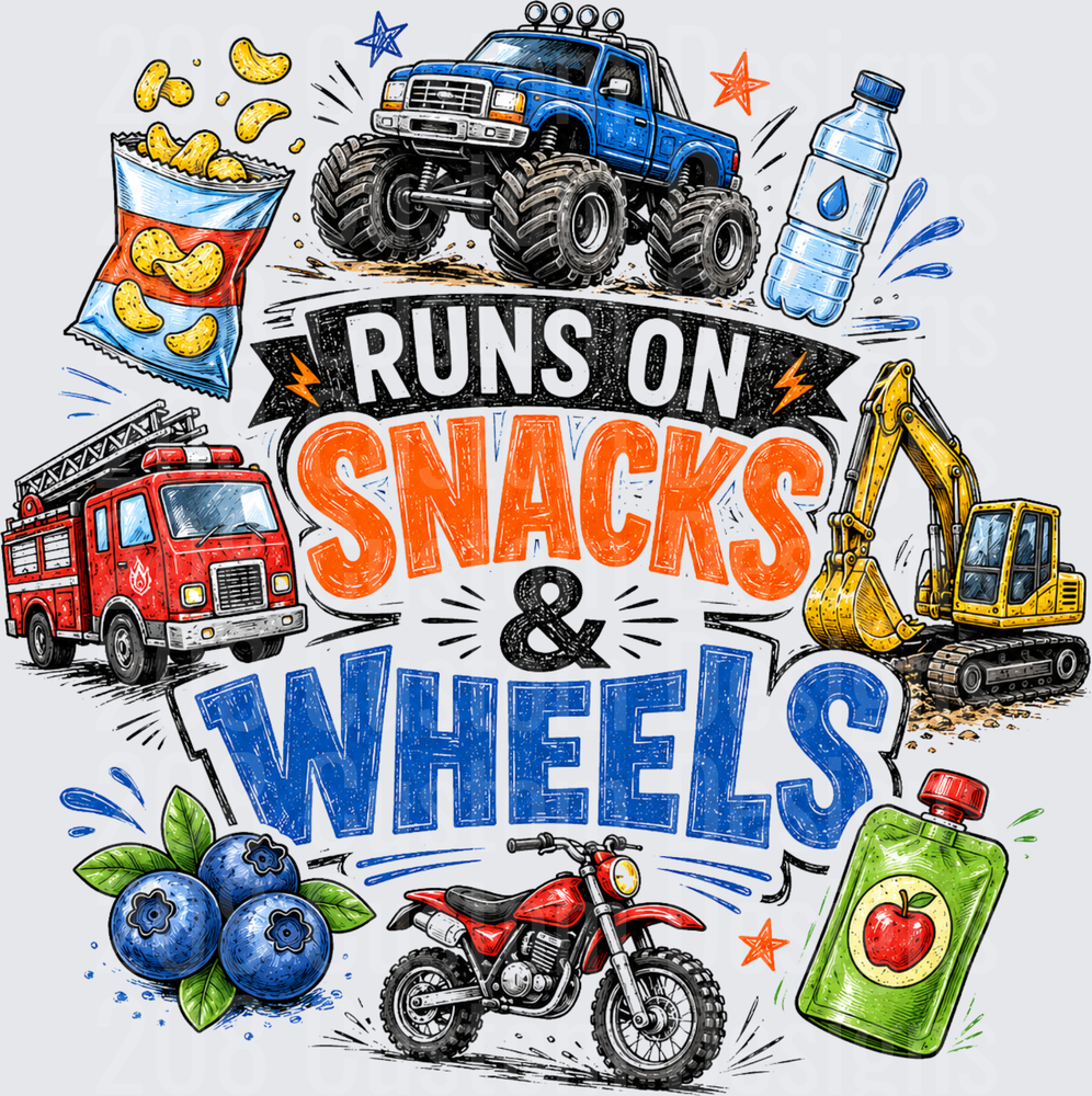 Runs On Snacks & Wheels Kids Trucks Monster Truck