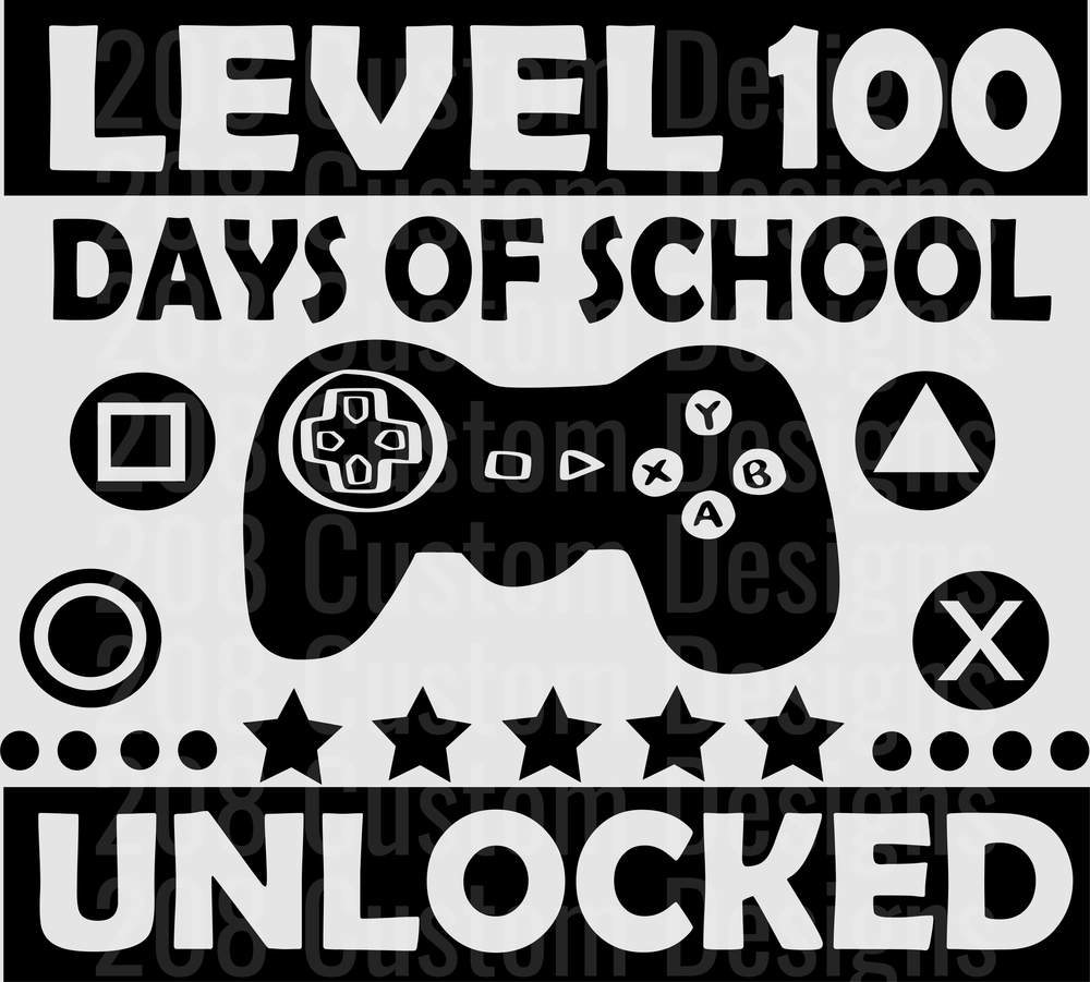 Level 100 Days of School Unlocked Gamer Controller