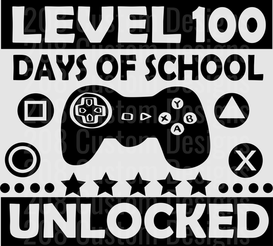 Level 100 Days of School Unlocked Gamer Controller