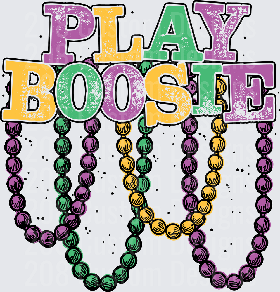 Play Boosie Text with Mardi Gras Beads
