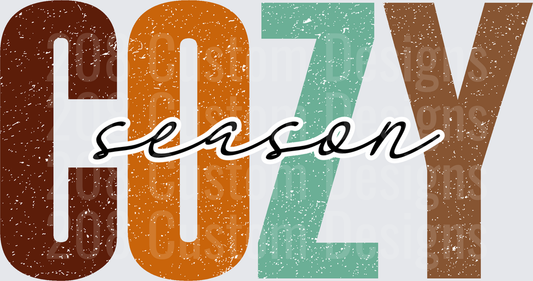 Cozy Retro Distressed Letters in Earth Tone Colors