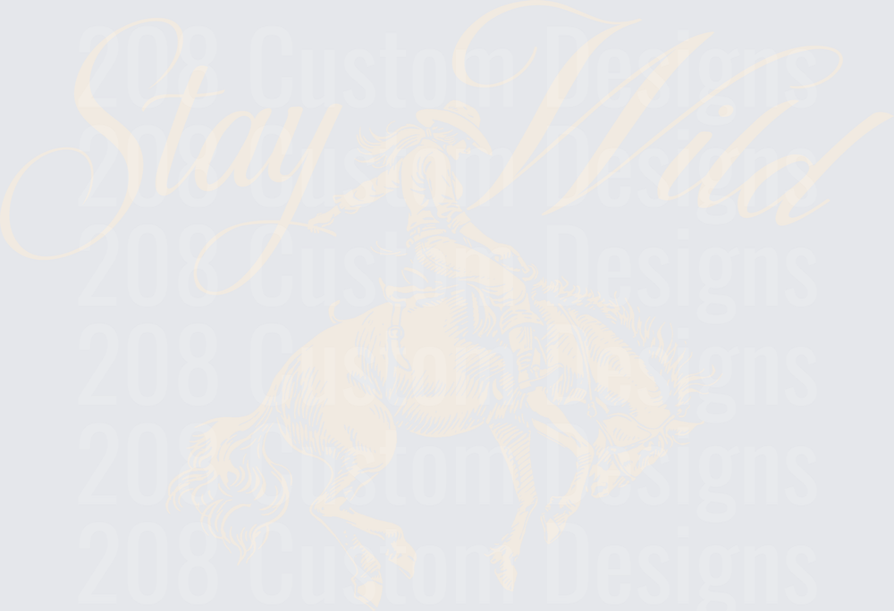 Stay Wild Horse with Flowing Mane Typography Design