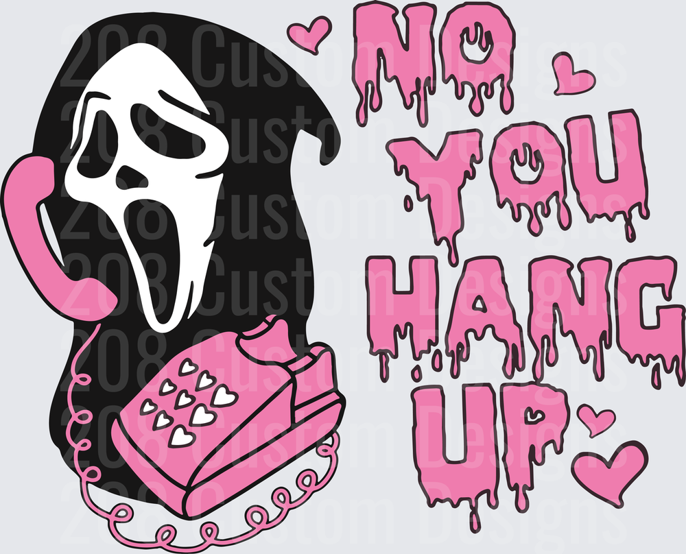 Ghostface Scream No You Hang Up Pink Phone