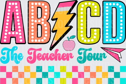 ABCD The Teacher Tour Marquee Letters Lightning Bolt