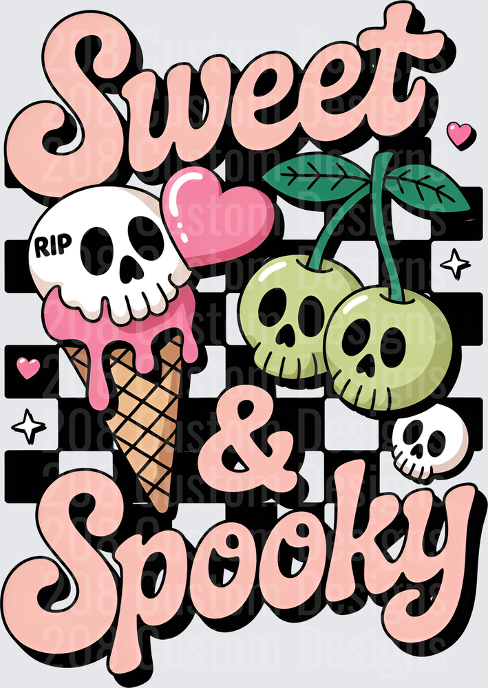 Sweet & Spooky Skull Ice Cream Cone and Poison Cherries