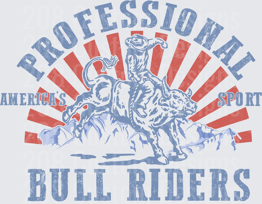 Professional Bull Riders America's Sport Vintage Rodeo Design