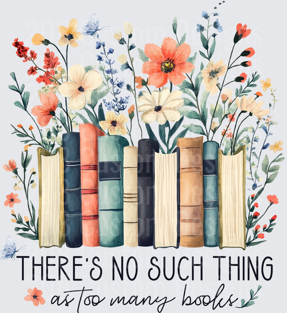 There's No Such Thing As Too Many Books Floral Library Design