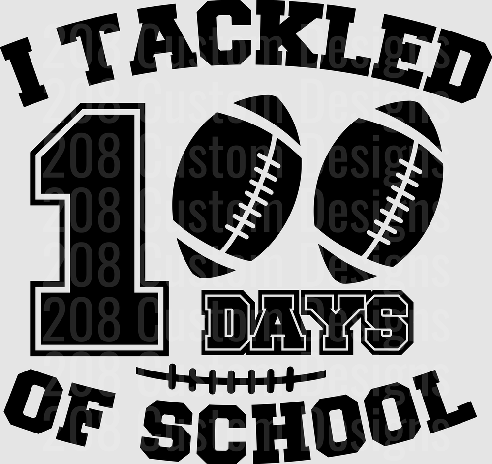 I Tackled 100 Days of School Football Typography