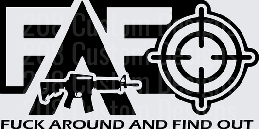 FAFO Tactical Rifle with Crosshairs Military Design