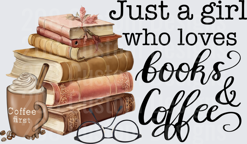 Just a Girl Who Loves Books and Coffee Stack Design