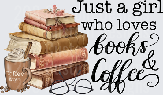 Just a Girl Who Loves Books and Coffee Stack Design