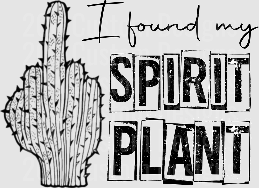 I Found My Spirit Plant Cactus Desert Quote Design