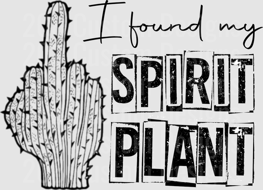 I Found My Spirit Plant Cactus Desert Quote Design