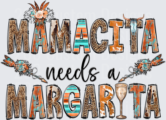 Mamacita Needs a Margarita Western Boho Floral Design
