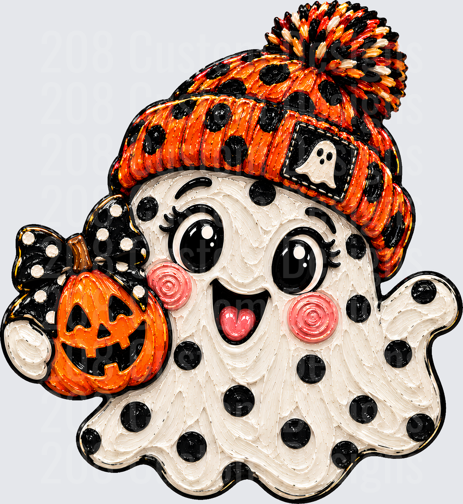 POLKA GHOST FAUX PAINTED