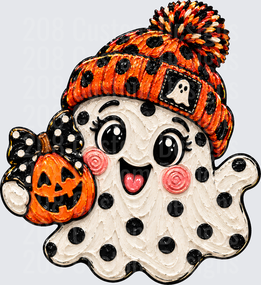POLKA GHOST FAUX PAINTED