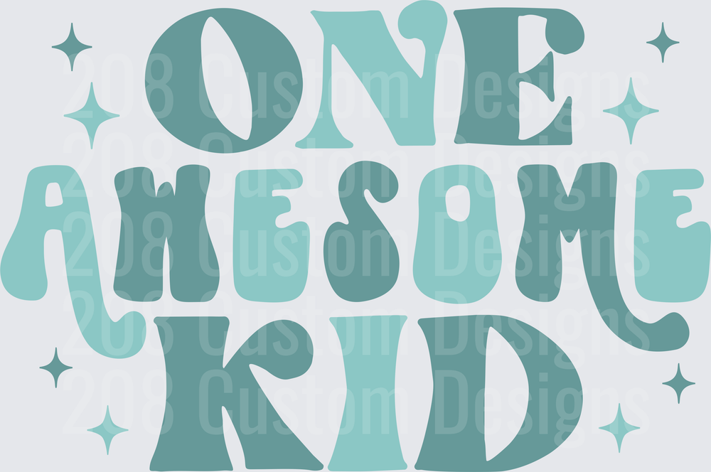One Awesome Kid teal