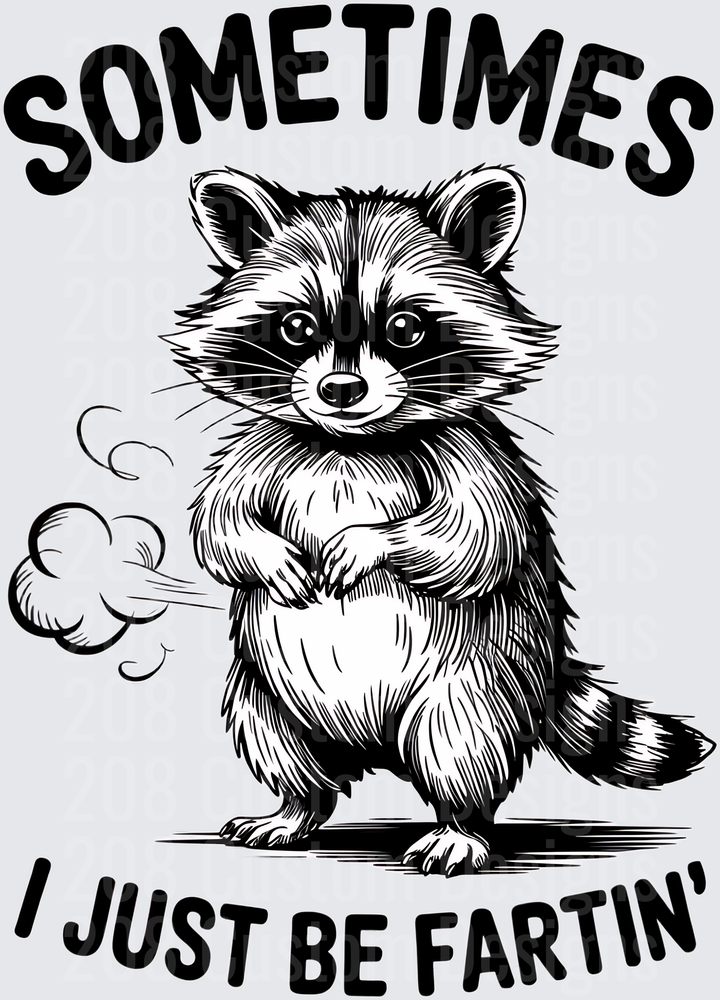 Sometimes I Just Be Fartin' Raccoon with Gas Cloud