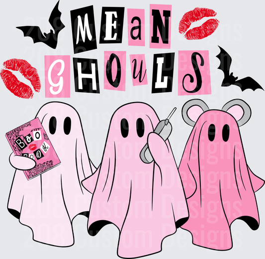 Mean Ghouls Halloween Pink Ghost Trio Mean Girls Parody