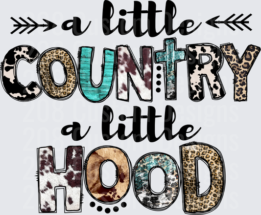 A Little Country A Little Hood Western Rustic Cross Design