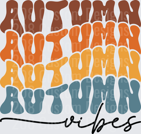 Autumn Vibes Retro Typography Design