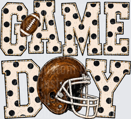 Game Day Polka Dot Football Helmet