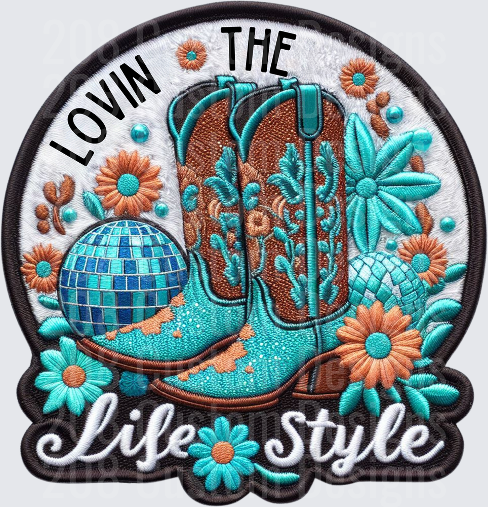 Lovin The Life Style Retro Earth Backpack Floral Embroidered Patch