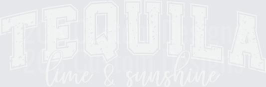Tequila Lime and Sunshine Distressed Text Design