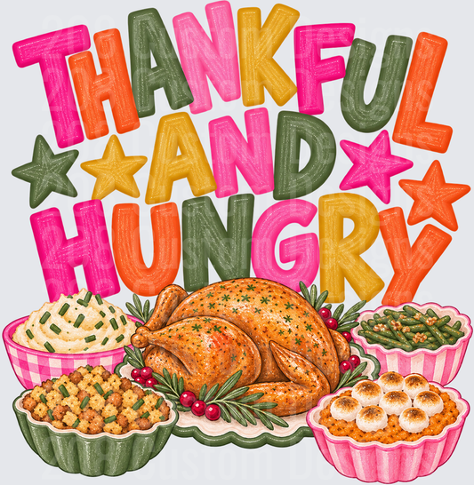 Thankful And Hungry Thanksgiving Turkey Feast
